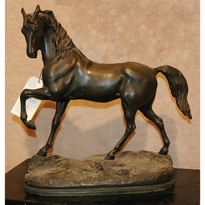 Lot 30 - Patinated-Metal Figure of a Horse Height 18...
