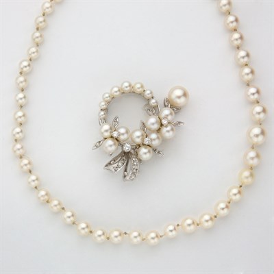 Lot 394 - Group of Cultured Pearl Jewelry and Costume Necklace