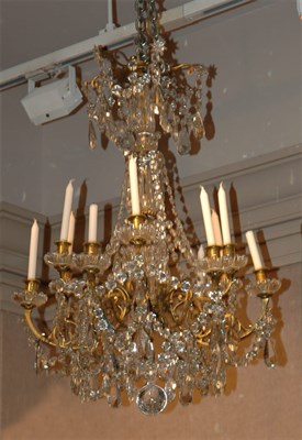 Lot 380 - Louis XVI Style Gilt-Metal and Cut Glass...