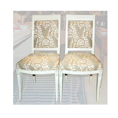 Lot 147 - Set of Six Neoclassical Style Cream Painted...