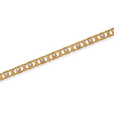 Lot 75 - Gold and Diamond Bracelet