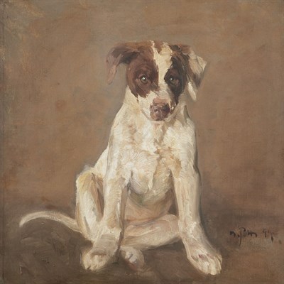 Lot 77 - Niels Pedersen Mols Danish, 1859-1921 Seated...