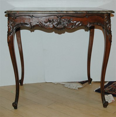 Lot 516 - Louis XV Style Marble Top Carved Beechwood...