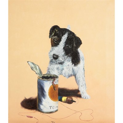 Lot 78 - Attributed to Morgan Dennis Gone Fishin' Oil...