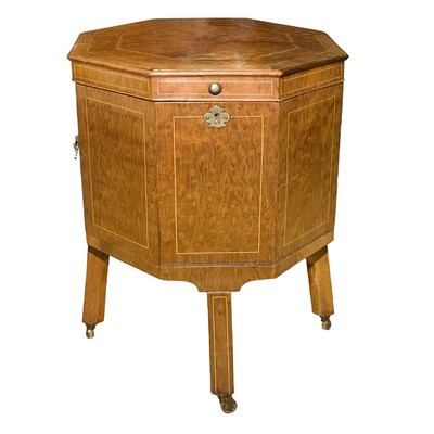 Lot 550 - George III Plum Pudding Mahogany Cellaret Late...