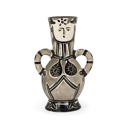 Lot 109 - Pablo Picasso VASE WITH TWO HIGH HANDLES (A.R....