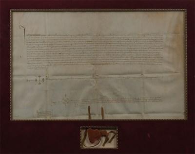 Lot 33 - PEDRO OF ARAGON Document on vellum, signed...