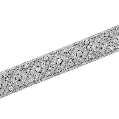 Lot 129 - Wide Diamond Bracelet