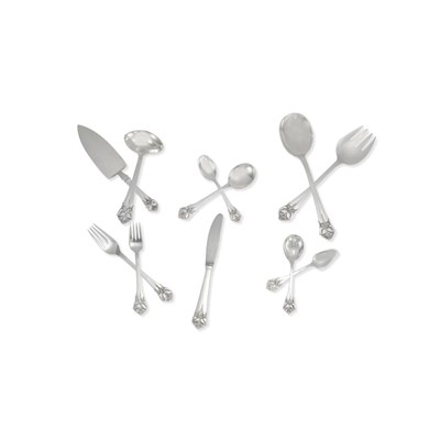Lot 186 - Danish Sterling Silver Flatware Service...