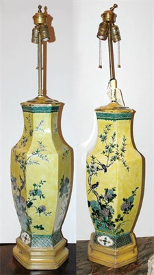 Lot 213 - Pair of Chinese Yellow Glazed Porcelain...