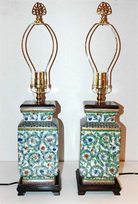 Lot 422 - Pair of Chinese Polychrome Decorated Porcelain...