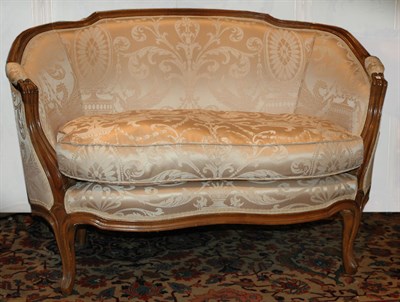 Lot 260 - Provincial Louis XV Style Fruitwood Settee...