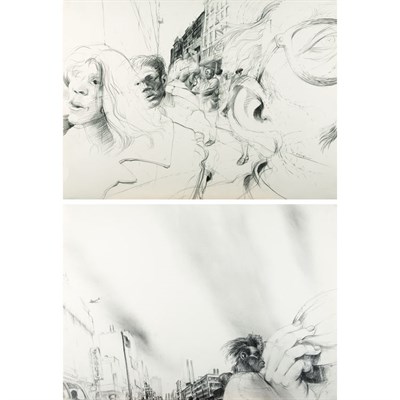 Lot 85 - Robert Birmelin American, b. 1933 (i) City...