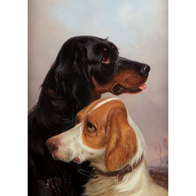 Lot 118 - Colin Graeme British, 1858-1910 Setters in a...