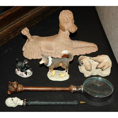 Lot 4 - Group of Composition Figures of Dogs and Dog...