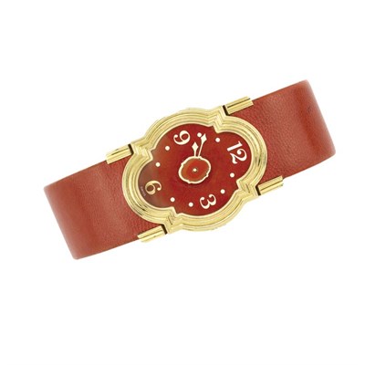 Lot 391 - Gold and Jasper Wristwatch, Gianmaria Buccellati