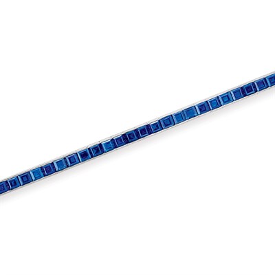 Lot 457 - Sapphire Straightline Bracelet