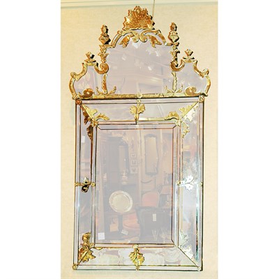 Lot 365 - Venetian Style Mirror Framed Mirror Height 61...
