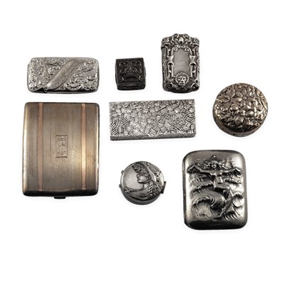 Lot 313 - Group of Eight Silver Boxes Total...