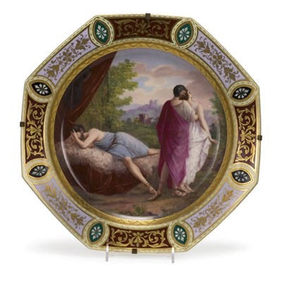 Lot 287 - Vienna Style Gilt and Enameled Porcelain...