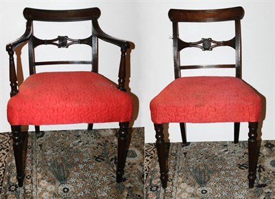 Lot 200 - Set of Eight Regency Style Mahogany Dining...