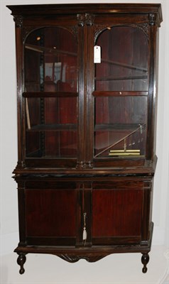 Lot 468 - George III Style Mahogany Two-Part Vitrine...