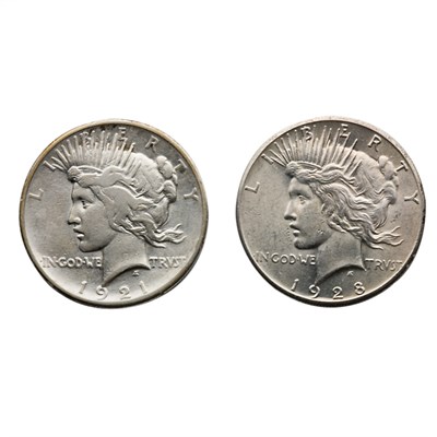 Lot 453 - Peace Dollar, Twenty-Four Coins