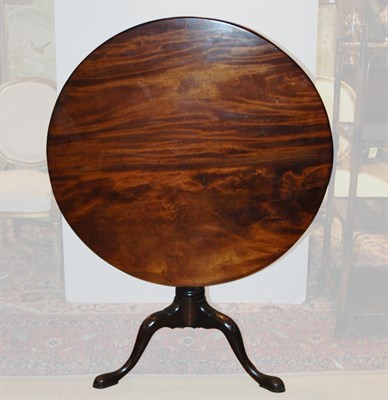 Lot 386 - Queen Anne Style Mahogany Tilt-Top Table...