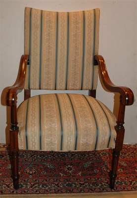 Lot 456 - Martha Washington Style Inlaid Mahogany Armchair