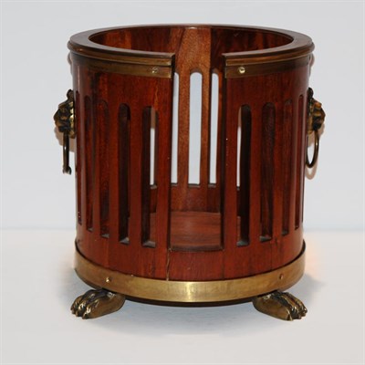 Lot 384 - George III Style Brass Mounted Mahogany Bucket...