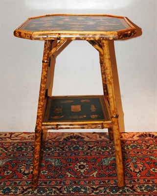 Lot 187 - Regency Style Faux Bamboo and Painted Two-Tier...