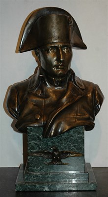 Lot 501 - Patinated-Metal Bust of Napoleon Height 19...