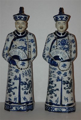 Lot 231 - Pair of Chinese Blue and White Porcelain...