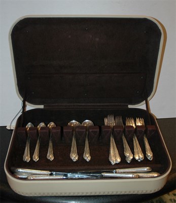 Lot 314 - Alvin Sterling Silver Flatware Service In the...