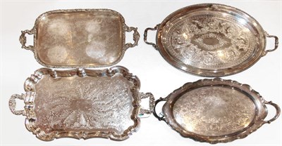 Lot 307 - Group of Four Silver Plated Two-Handle Serving...