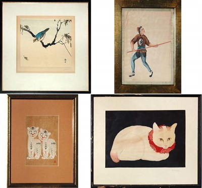 Lot 107 - Group of Eight Asian Pictures Framed.