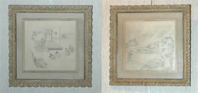 Lot 140 - Group of Six Framed Asian Pictures Depicting...