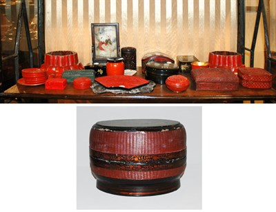 Lot 218 - Miscellaneous Group of Asian Lacquered Table...