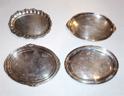 Lot 303 - Group of Three American Sterling Silver Oval...