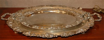 Lot 310 - Two Silver Plated Grape and Vine Decorated...