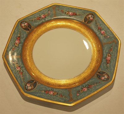 Lot 477 - Set of Twelve Black Knight Porcelain Octagonal...