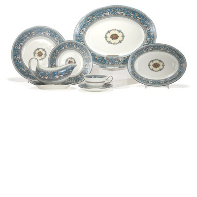 Lot 291 - Wedgwood Bone China Dinner Service In the Blue...
