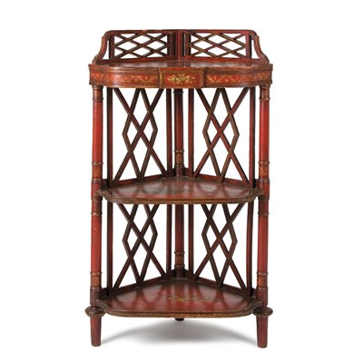 Lot 338 - Georgian Chinoiserie Decorated Corner Etagere...