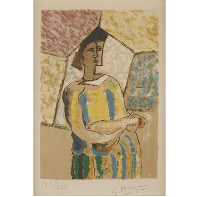 Lot 370 - Georges Braque LA FEMME AU MANDOLINE (VALLIER...