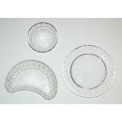 Lot 141 - Colorless Glass Partial Dessert Service...