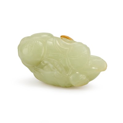 Lot 94 - Chinese Celadon Jade Figure of a Boy 18th...