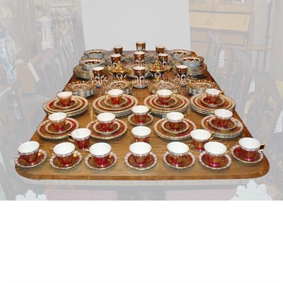 Lot 424 - Assembled Royal Crown Derby Bone China Dinner...