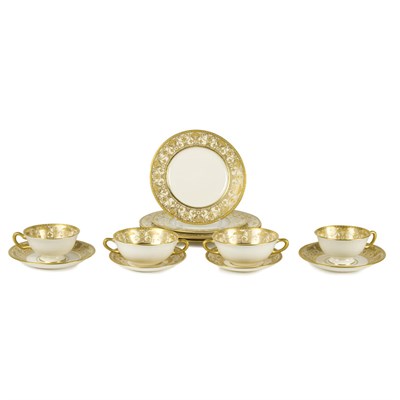 Lot 138 - Lenox Gilt Decorated Porcelain Dinner Service...