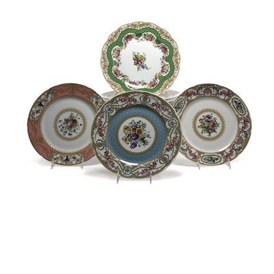 Lot 499 - Set of Sixteen Twelve Japanese Sevres Style...