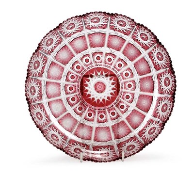 Lot 304 - Set of Fourteen Ruby and Colorless Cut Glass...